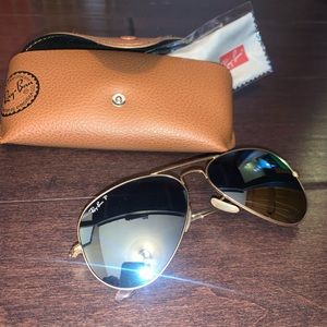 Ray Bans Silver Flash Sunglasses Polarized